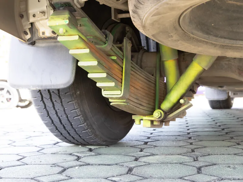 Leaf suspension of a pick up truck