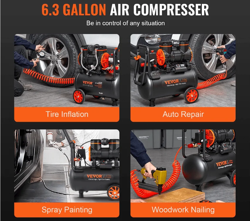 VEVOR 6.3 gallon air compressor