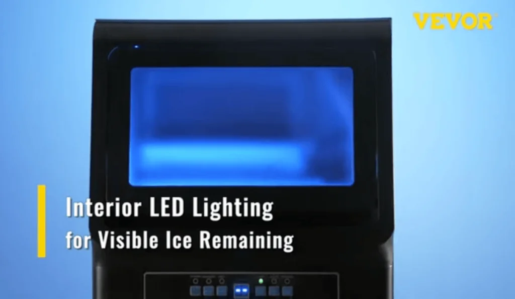 VEVOR ice maker interior LED lighting