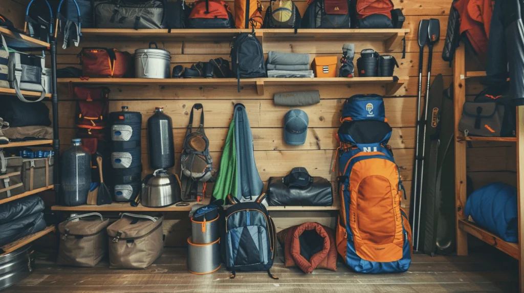 camping gear storage