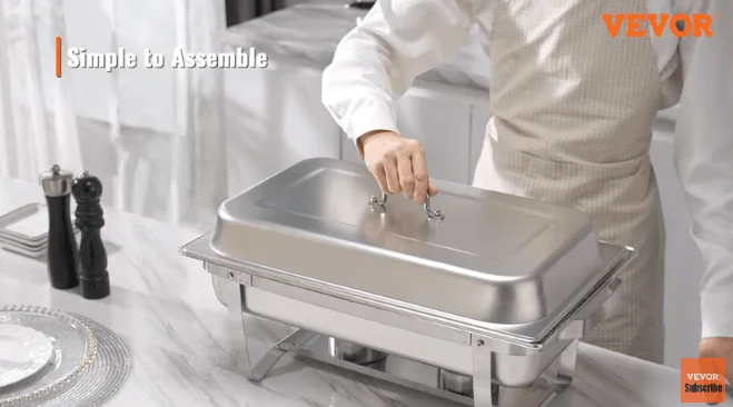 Easy to assemble chafing dishes