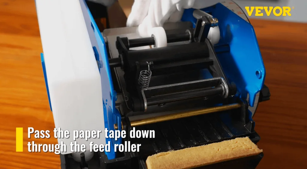 How to use the VEVOR water-activated tape dispenser