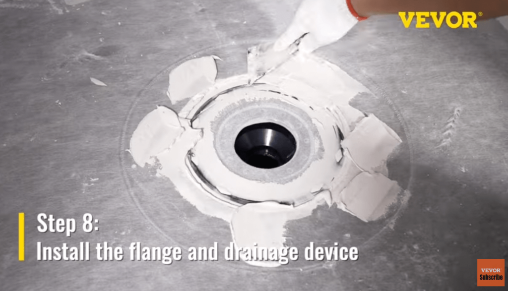 install flange and drainage device