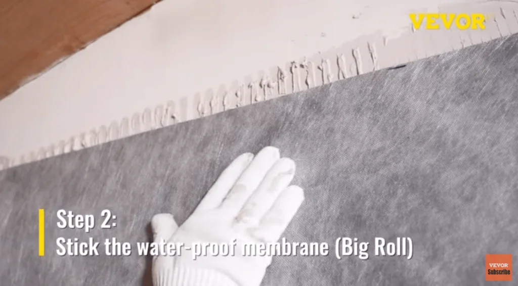 install waterproof membrane