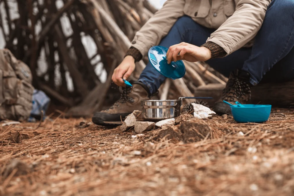 outdoor cooking in fall