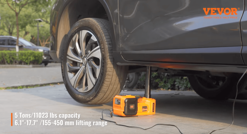 raising a car with the VEVOR floor jack