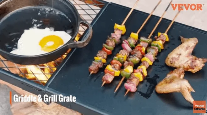 using the swivel campfire grill