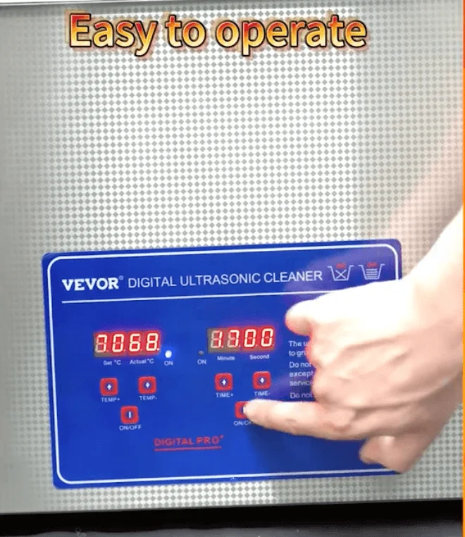 using VEVOR 30L Ultrasonic cleaner