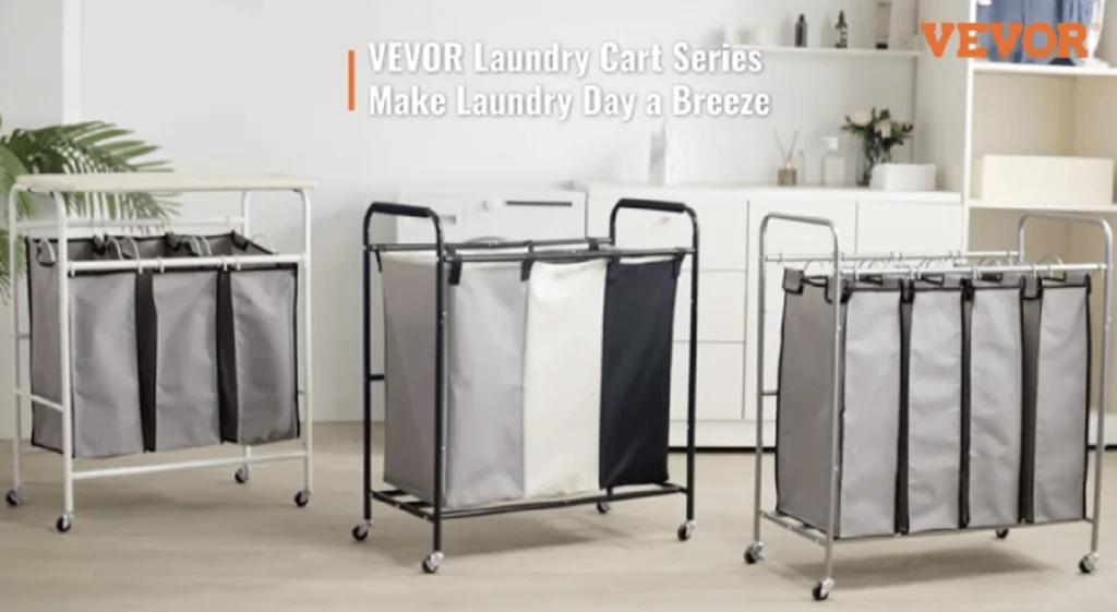 VEVOR 3-section laundry basket