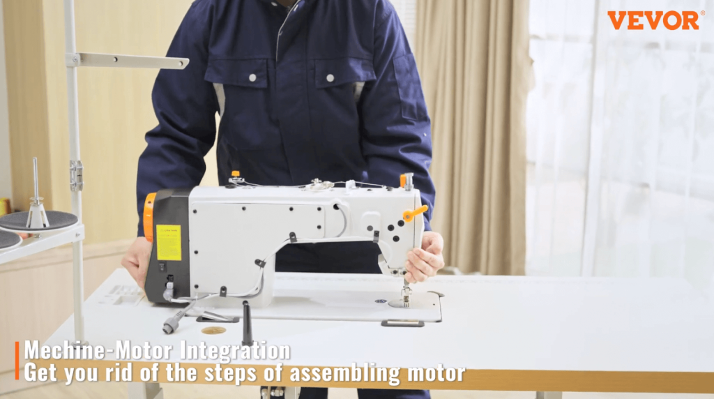 VEVOR lockstitch sewing machine with motor integration