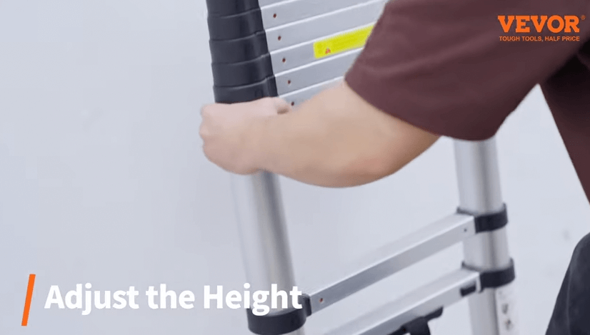 height-adjustable telescoping ladder