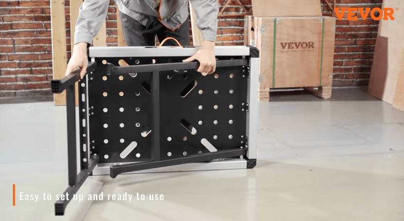 how to use the VEVOR folding work table