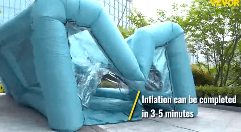 How to use the VEVOR inflatable paint booth
