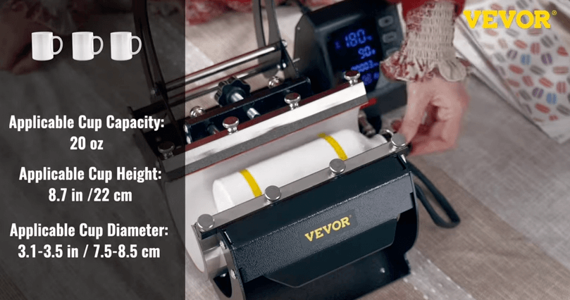 Using the VEVOR mug heat press