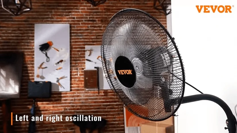 industrial wall-mount fan with three-speed operation