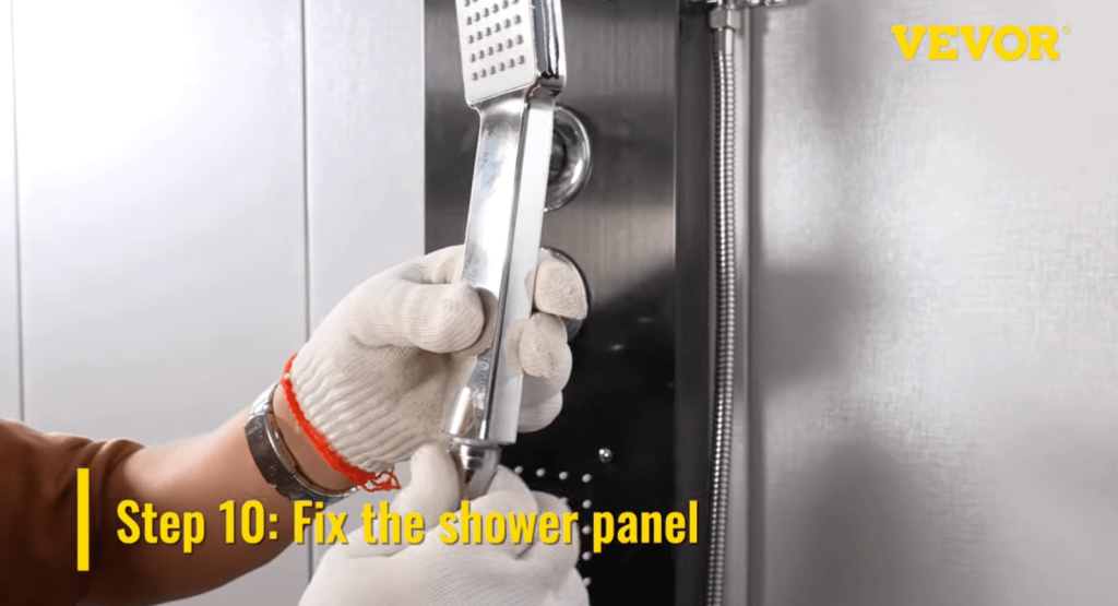 installing the VEVOR Shower Panel Tower