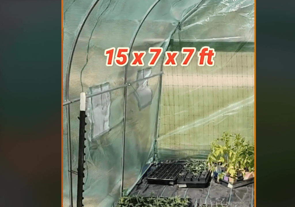 Spacious VEVOR walk-in tunnel greenhouse