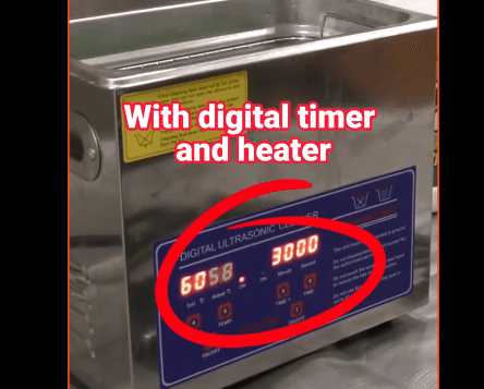 Ultrasonic cleaner with digital timer