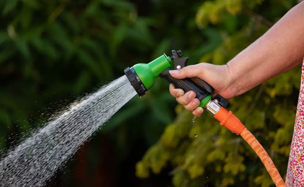 Using the garden hose