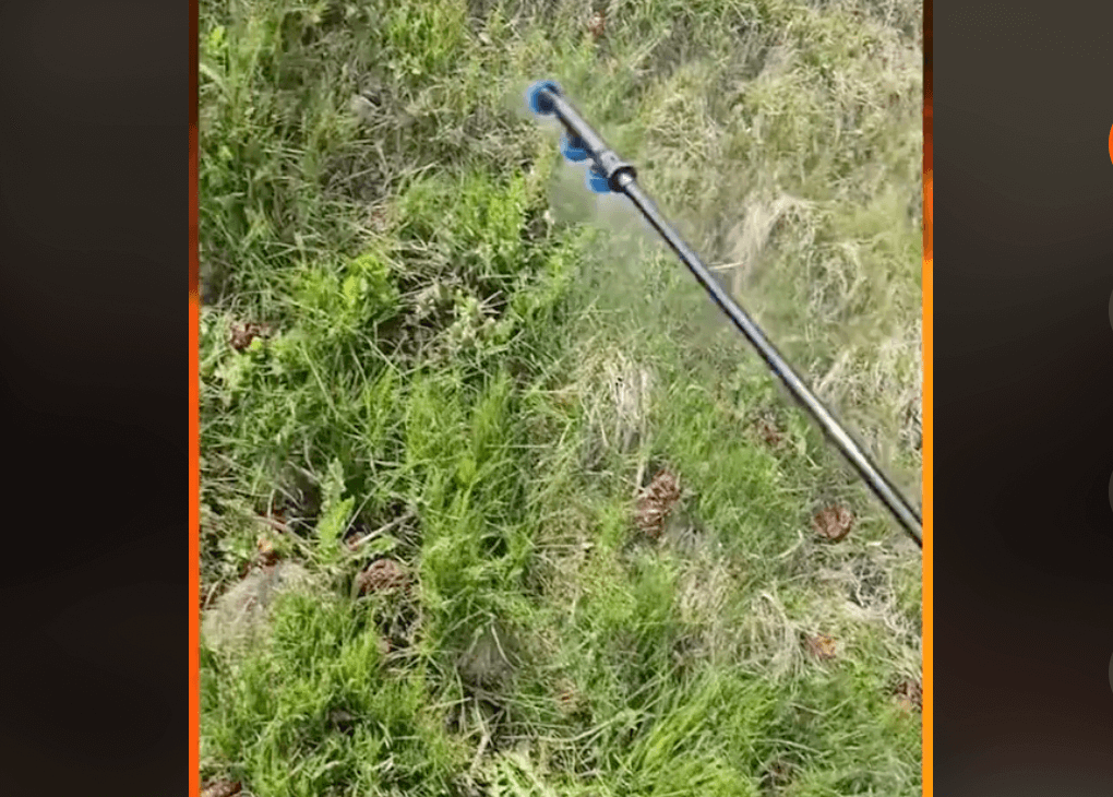 using the VEVOR battery-powered backpack sprayer