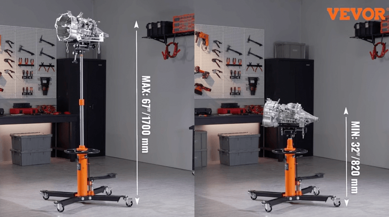 Korzystanie z hydraulicznego podnośnika skrzyni biegów VEVOR