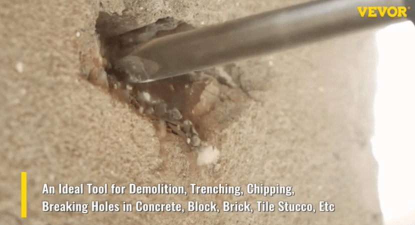 using the VEVOR jack hammer