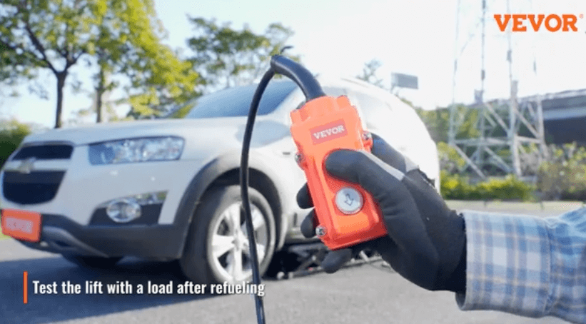 using the VEVOR portable car lift