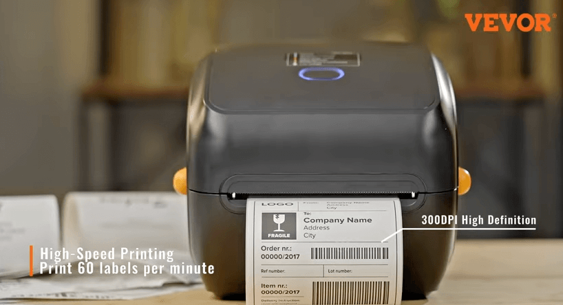 VEVOR thermal label maker fast printing speed
