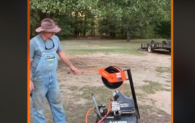 Using the VEVOR Retractable air hose reel