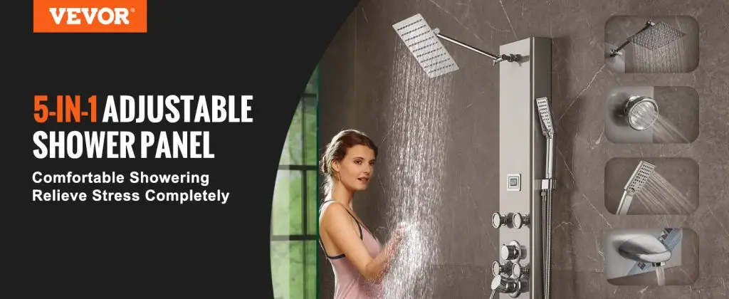 VEVOR 5-in-1 adjustable shower panel