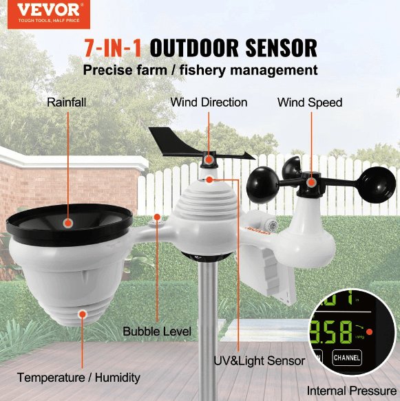 VEVOR 7-in-1 weather station