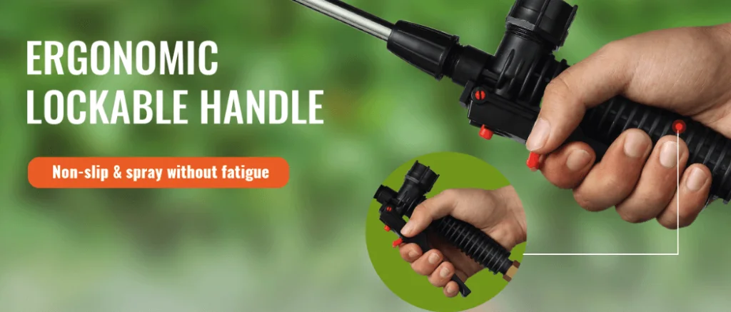 VEVOR backpack sprayer with ergonomic lockable handle