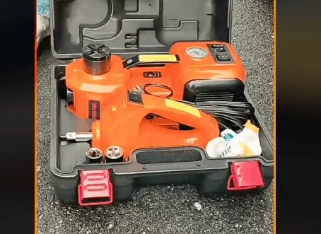 Electric Car Jack 5 Ton Floor Jack Lift 12V W/Impact Wrench Tire Inflator Pump E