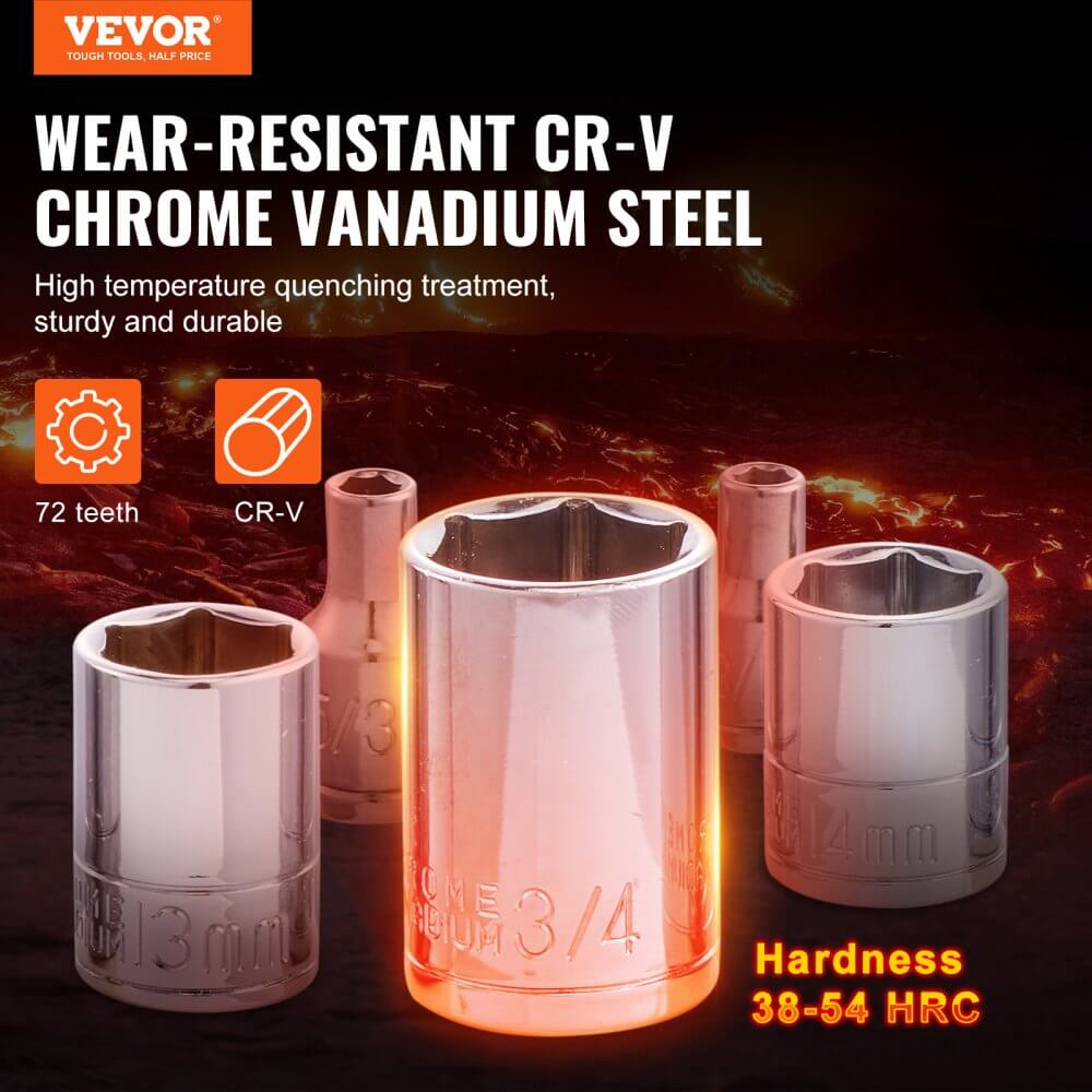 VEVOR Steel Impact Sockets 3/4