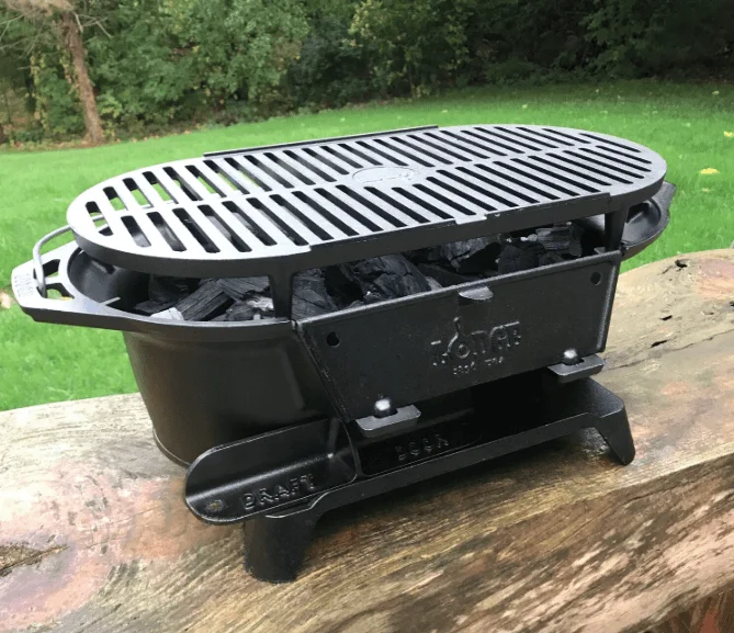 Lodge cast portable charcoal bbq grill