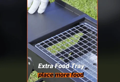 VEVOR Portable Charcoal Grill with extra food tray