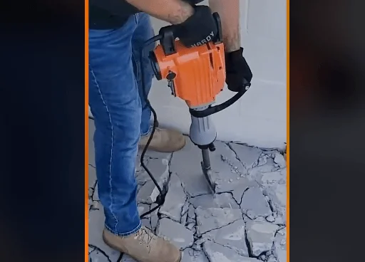 Using the VEVOR Demolition Jack Hammer