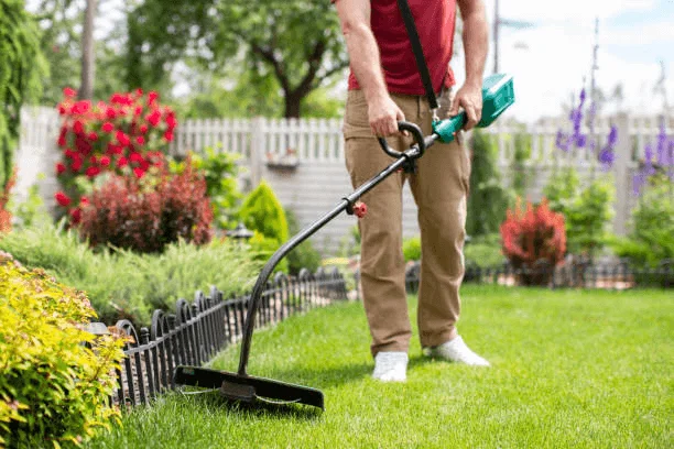 Using a lawn edger