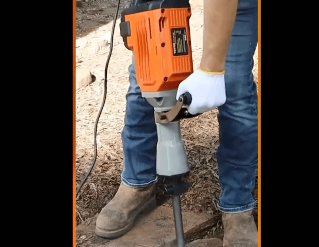 Using theVEVOR Demolition Jack Hammer