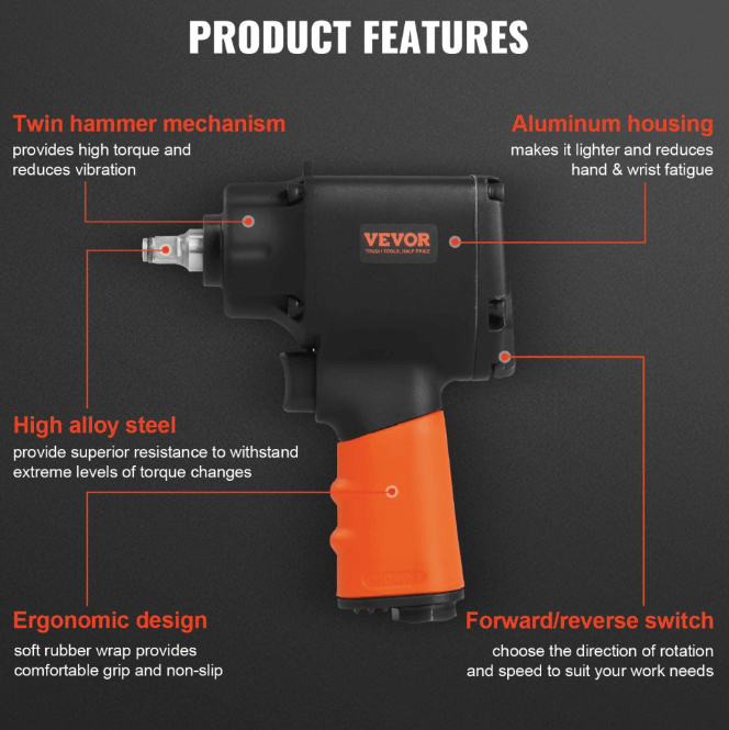 VEVOR Air Impact Wrench
