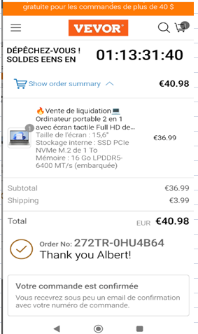 Unexpected Payment Through a Fake Site