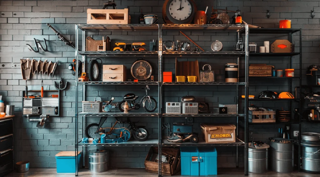 Garage storage shelves