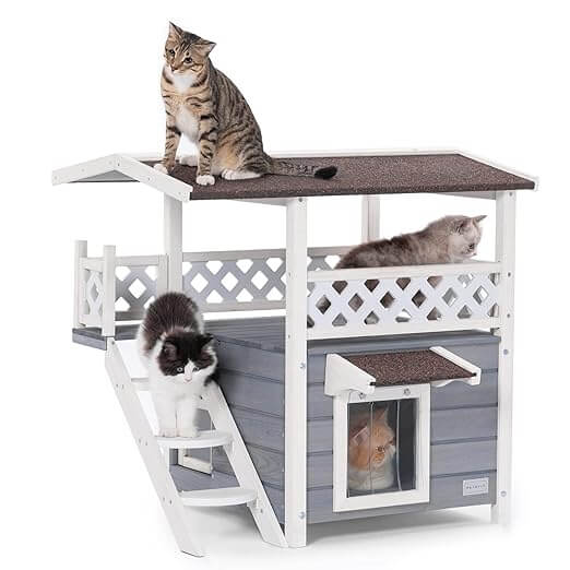 Petsfit 2-storey outdoor cat house