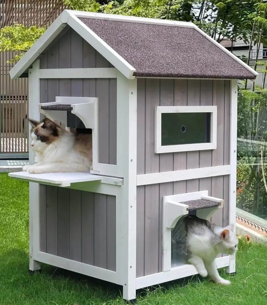 Rockever 2-storey outdoor cat house