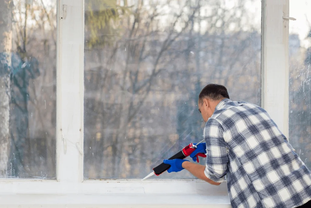 Seal windows to keep off drafts