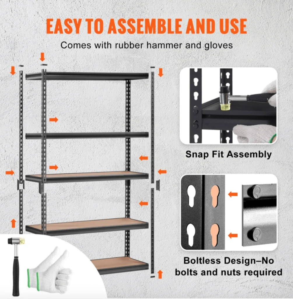 VEVOR Garage Shelving Assembly