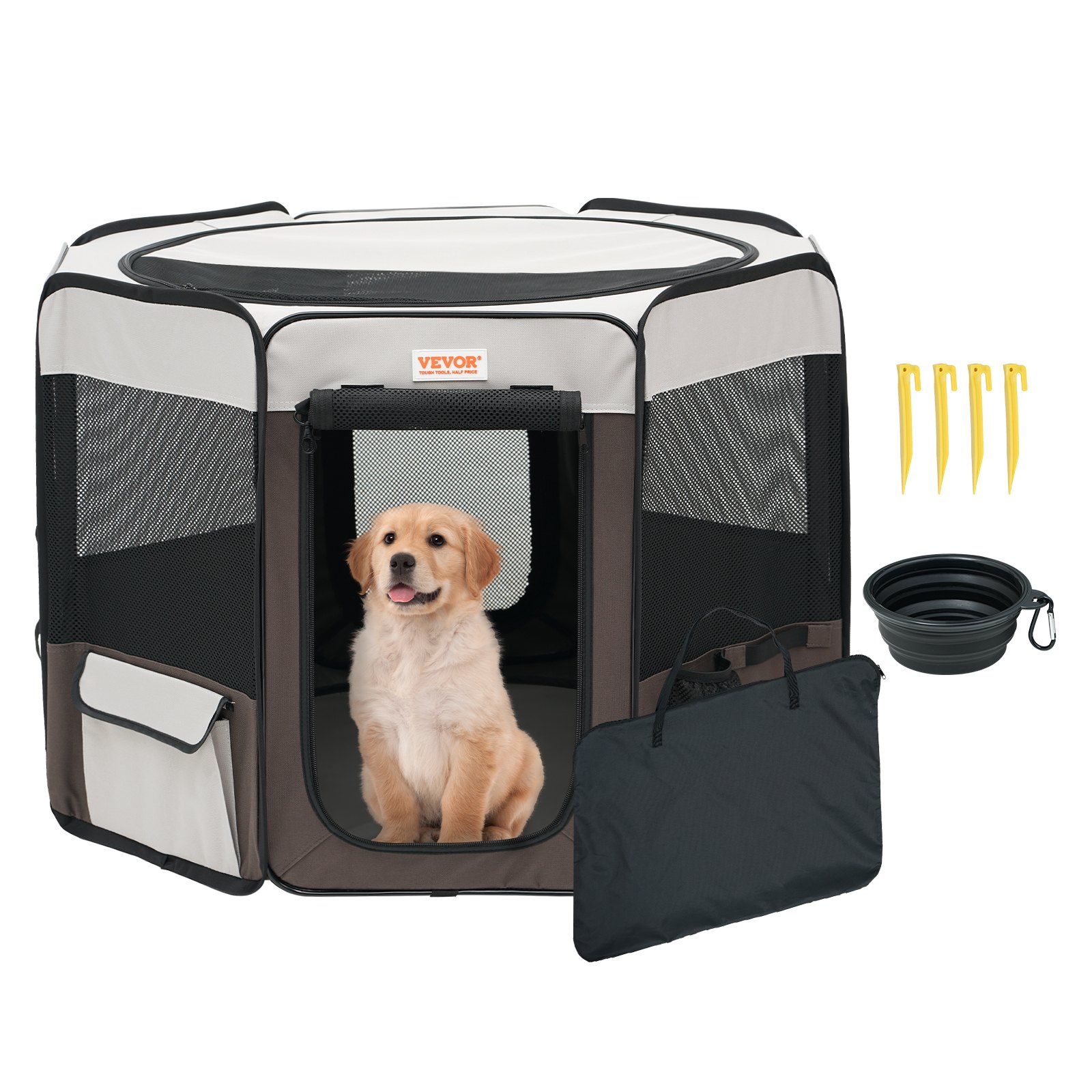 VEVOR Foldable Pet Playpen, 36 inch Portable Dog Playpen Manual VEVOR