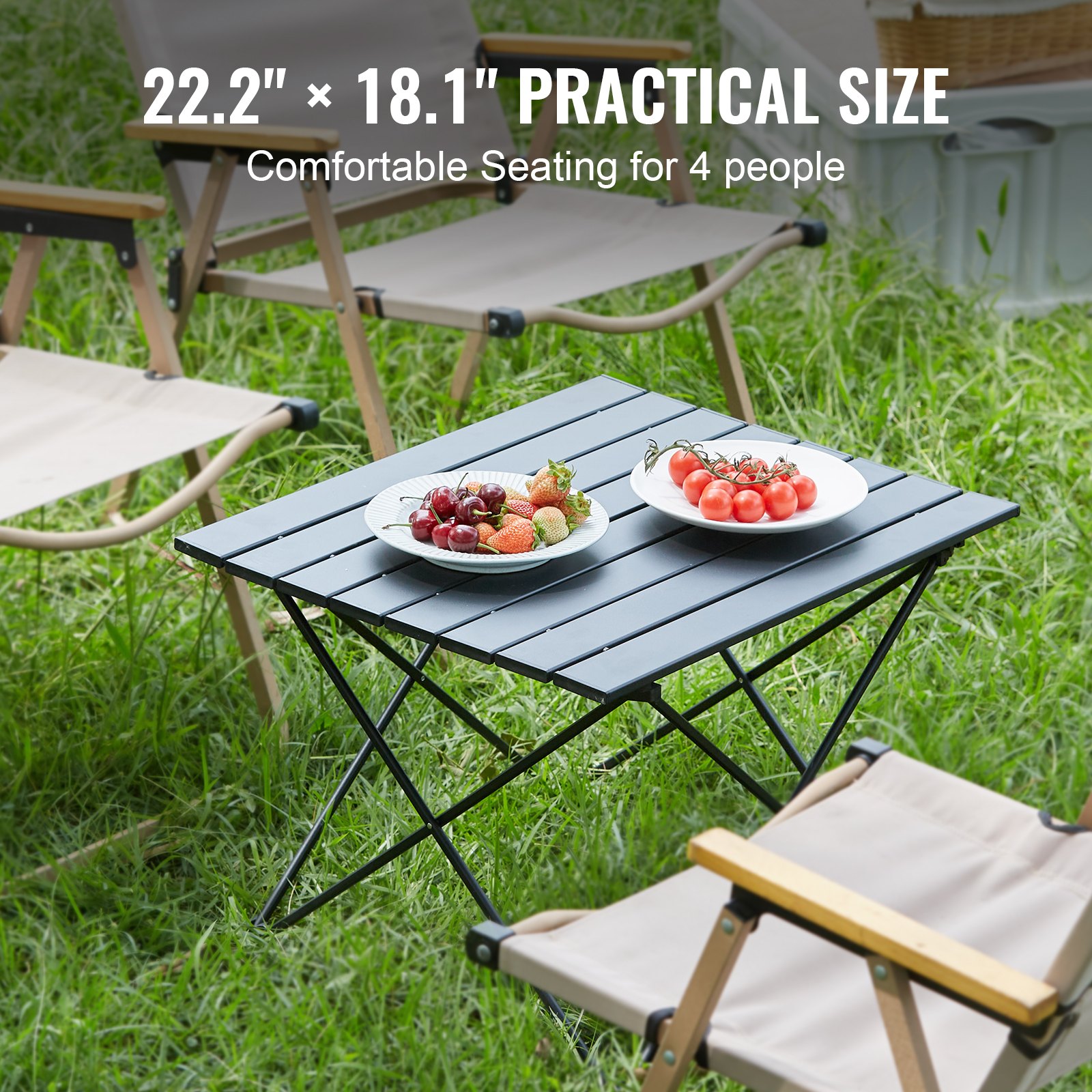 MK-Angelsport Bivvy Table Vario – Tavolo Da Campeggio Pieghevole In Alluminio Con Altezza Regolabile