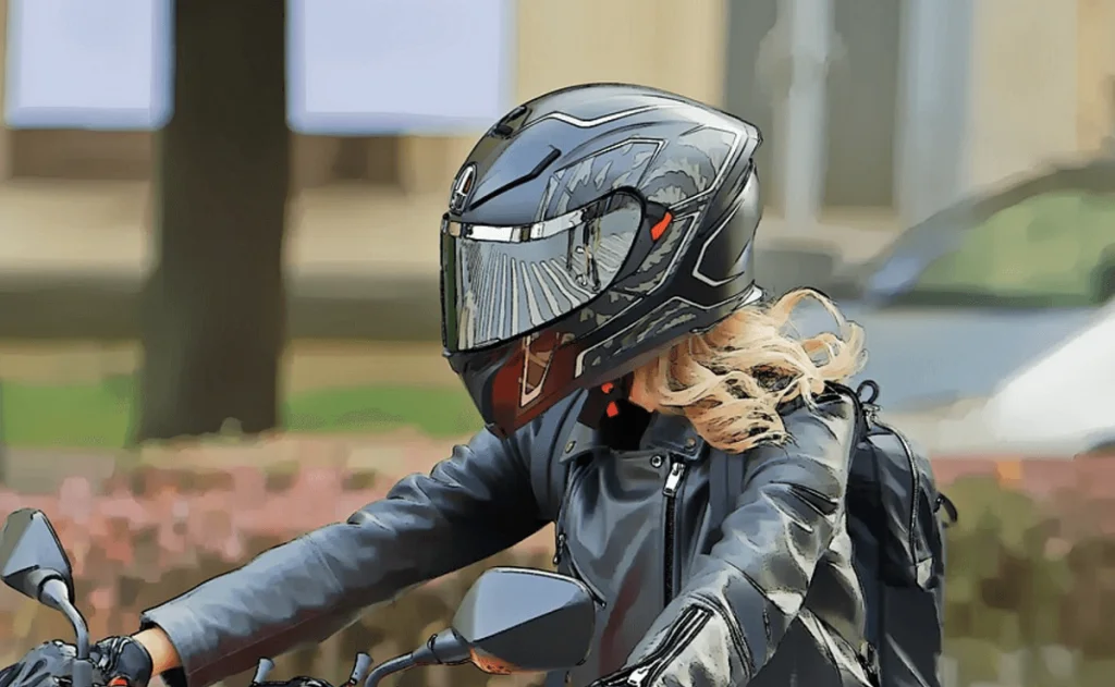 Full-face motorcycle helmet