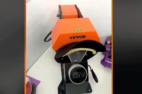 VEVOR Transferpers, mini-pers, plottermachine, kleine warmtepers, drukmachine, 30 x 25 cm, met automatische uitschakeling, oververhittingsbeveiliging en tijdinstelling voor hoed, schoenen, tassen (wit